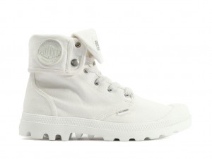 Botte Palladium Baggy Femme Blanche | NK1327849