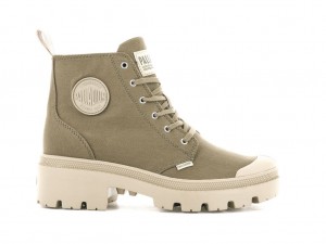 Botte Palladium Pallabase Twill Femme Butternut | IP7329610