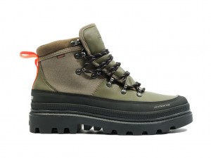 Botte Palladium Pallatrooper Hiker Wp+ Femme Vert Olive | DY8397015