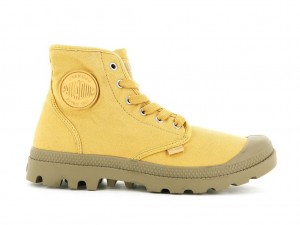 Botte Palladium Pampa Hi Femme Orange Doré | YA7359681