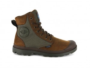 Botte Palladium Pampa Sport Cuff Wpn Enfant Marron Blanche | WG3056187