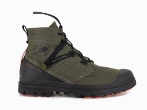 Botte Palladium Pampa Travel Lite+ Waterproof Enfant Vert Olive | WJ2609741