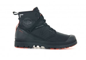 Botte Palladium Pampa Travel Lite+ Waterproof Enfant Noir Noir | UY7965243