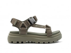 Sandale Palladium Pallacruise Strap Femme Vert | XQ3845697